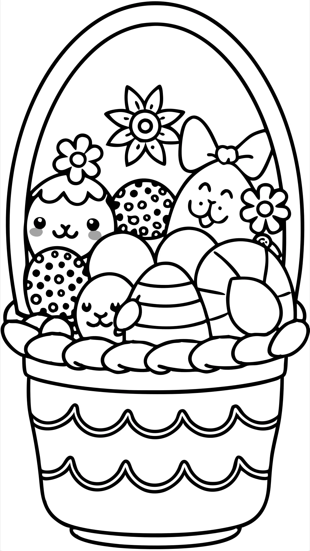 coloring pages easter basket